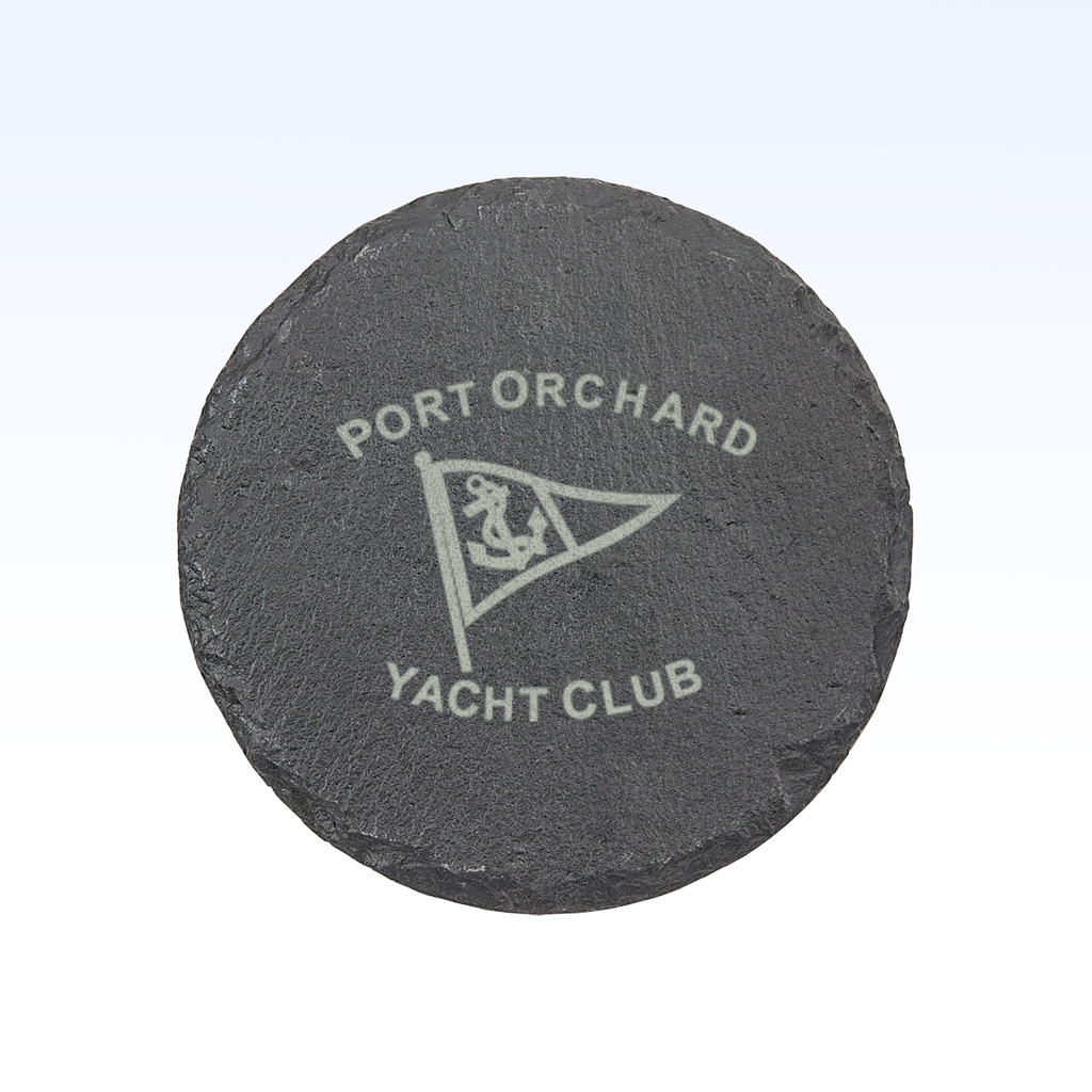 SET OF 4 SLATE COASTERS - 4"