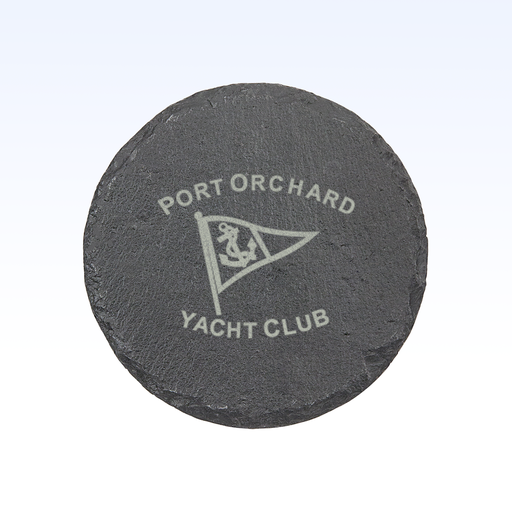 SET OF 4 SLATE COASTERS - 4"